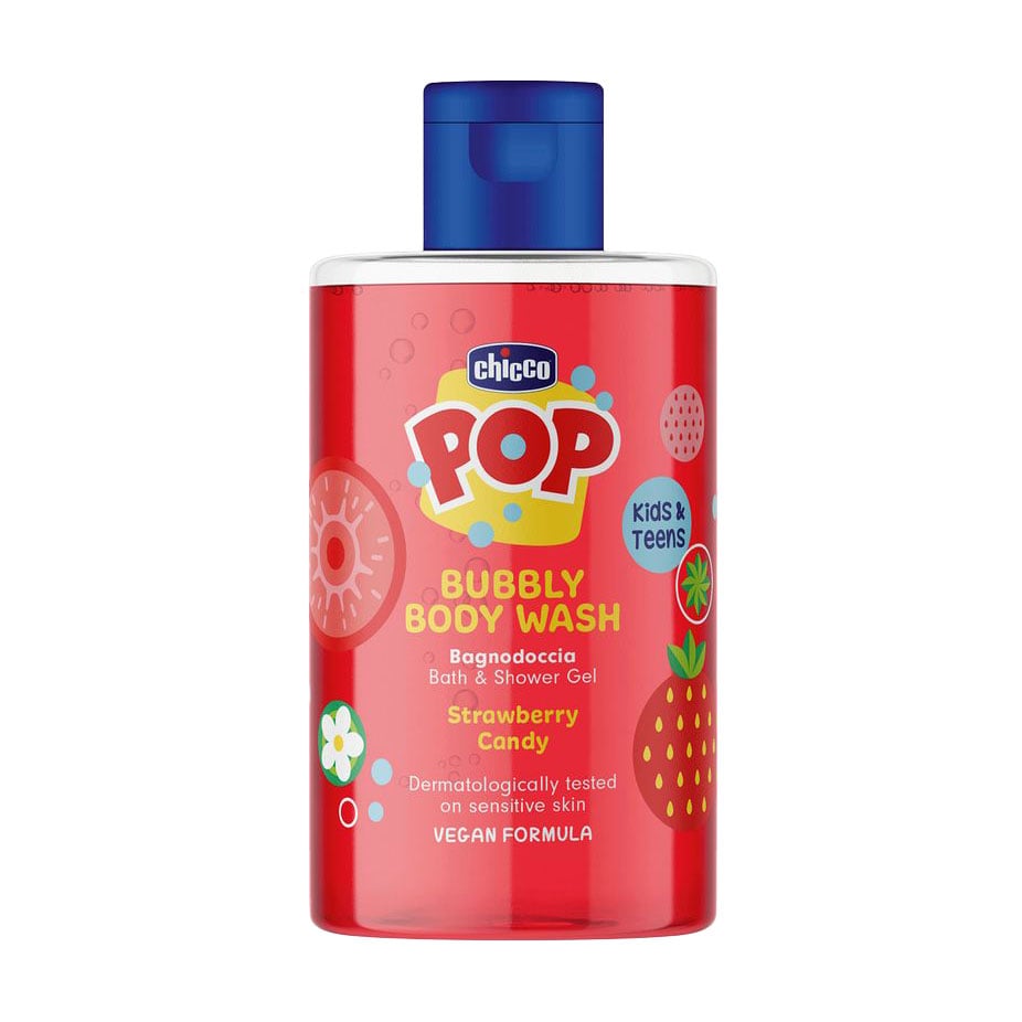 Дитячий гель для душу Chicco Pop Strawberry Candy Bubbly Body Wash, 300 мл